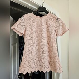 Elegant Pink Lace Top